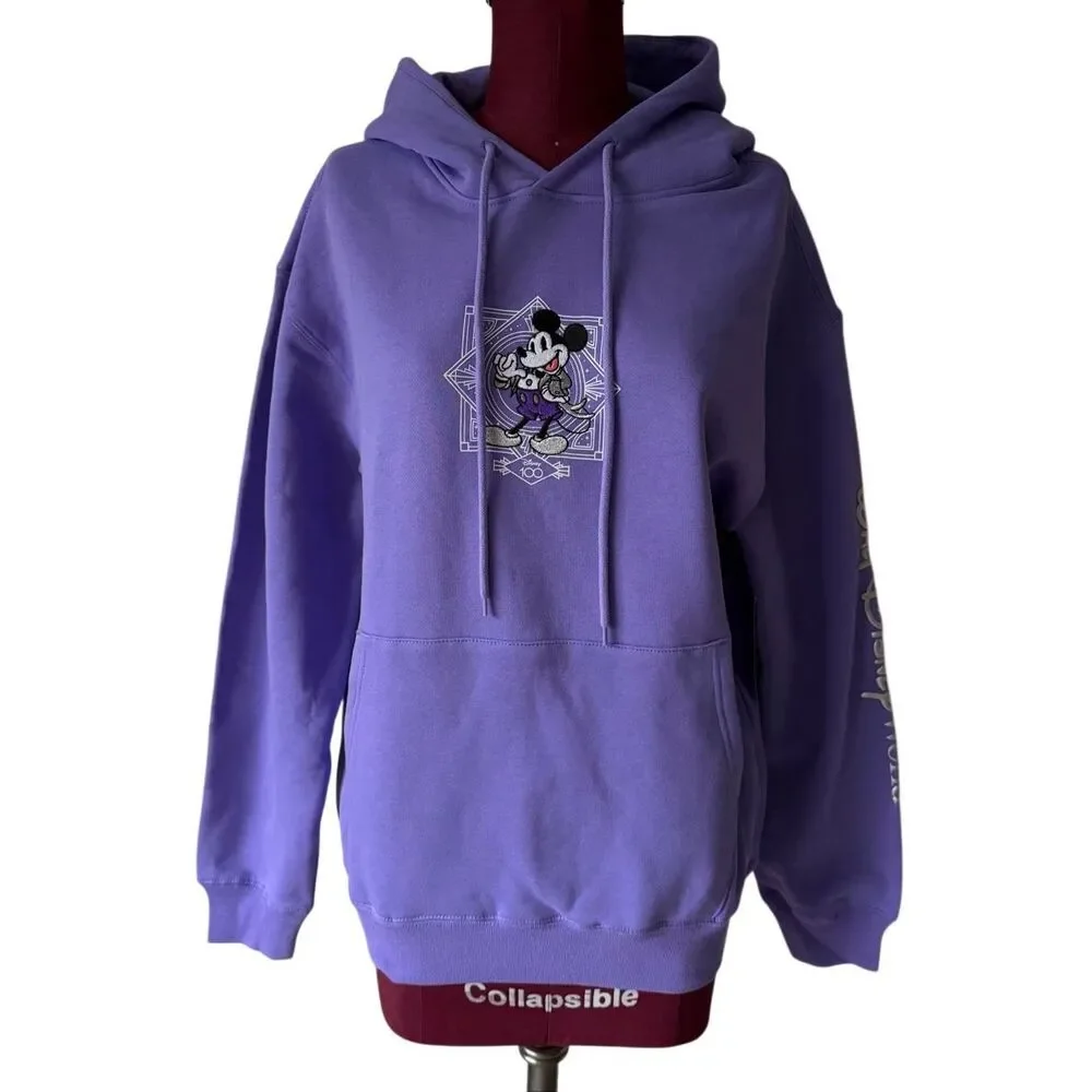 Disneyland Mickey Mouse & Friends Hoodie NEW Disney100 Purple Small - Picture 3 of 15